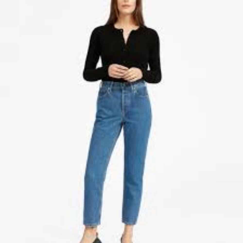 Everlane Cheeky Straight Jeans - Medium Wash - 27